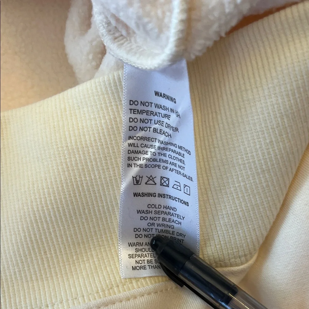 Cream Hoodie with Graphic Design - Picture 5 of 10